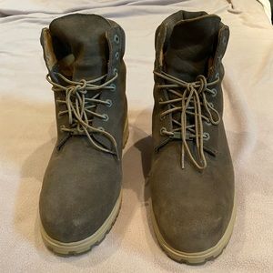 Timberland boots. Green- Men’s size 12.